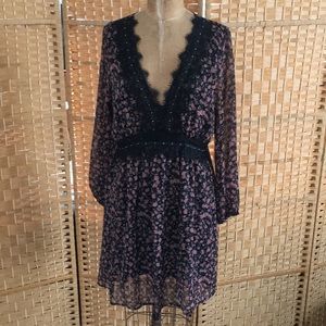 Zara floral long sleeved dress